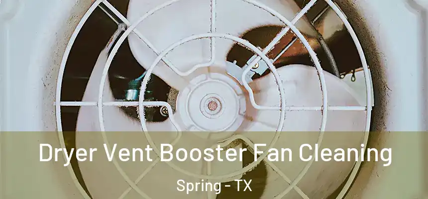 Dryer Vent Booster Fan Cleaning Spring - TX